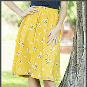 Mikarose Yellow Study Brunch Skirt